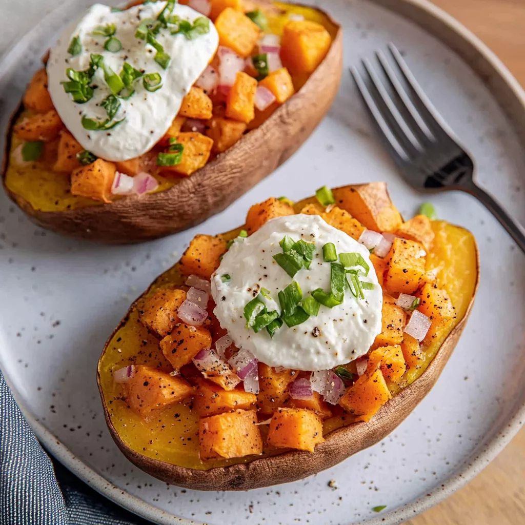 Loaded Breakfast Sweet Potatoes