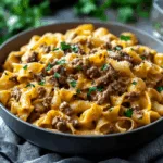 High Protein Creamy Beef Pasta