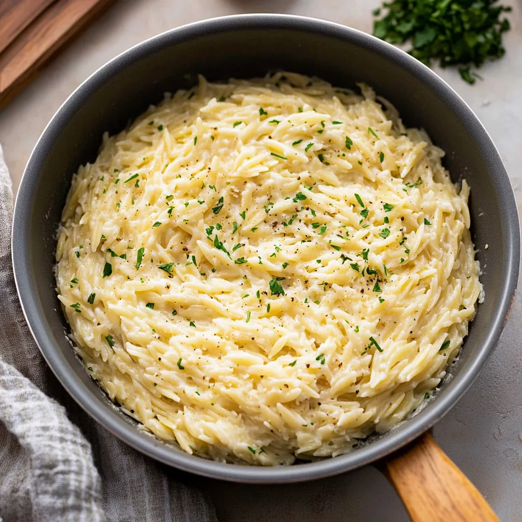 Garlic Parmesan Orzo Pasta