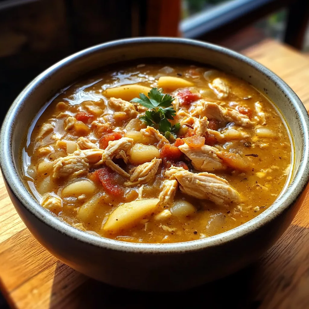 White Cheddar Apple Chicken Chili