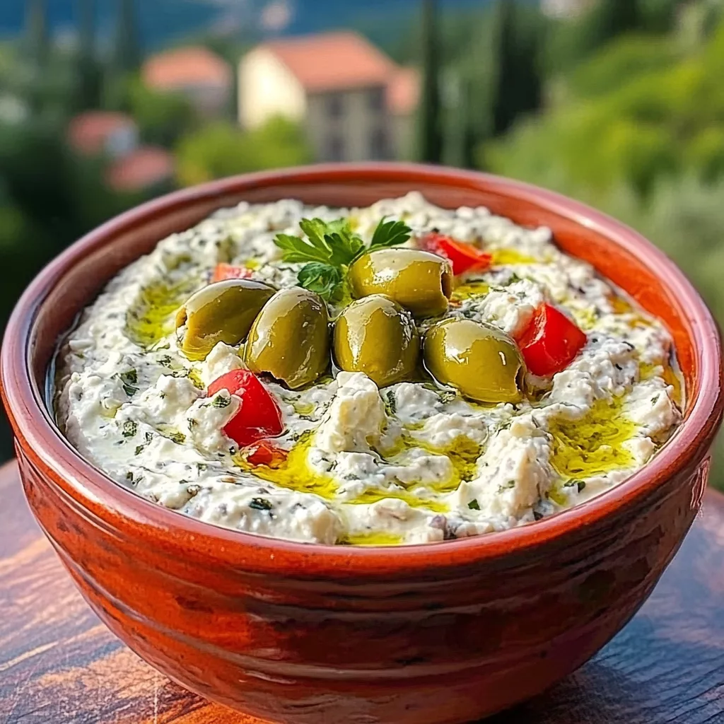 Creamy Feta and Green Olive Spread
