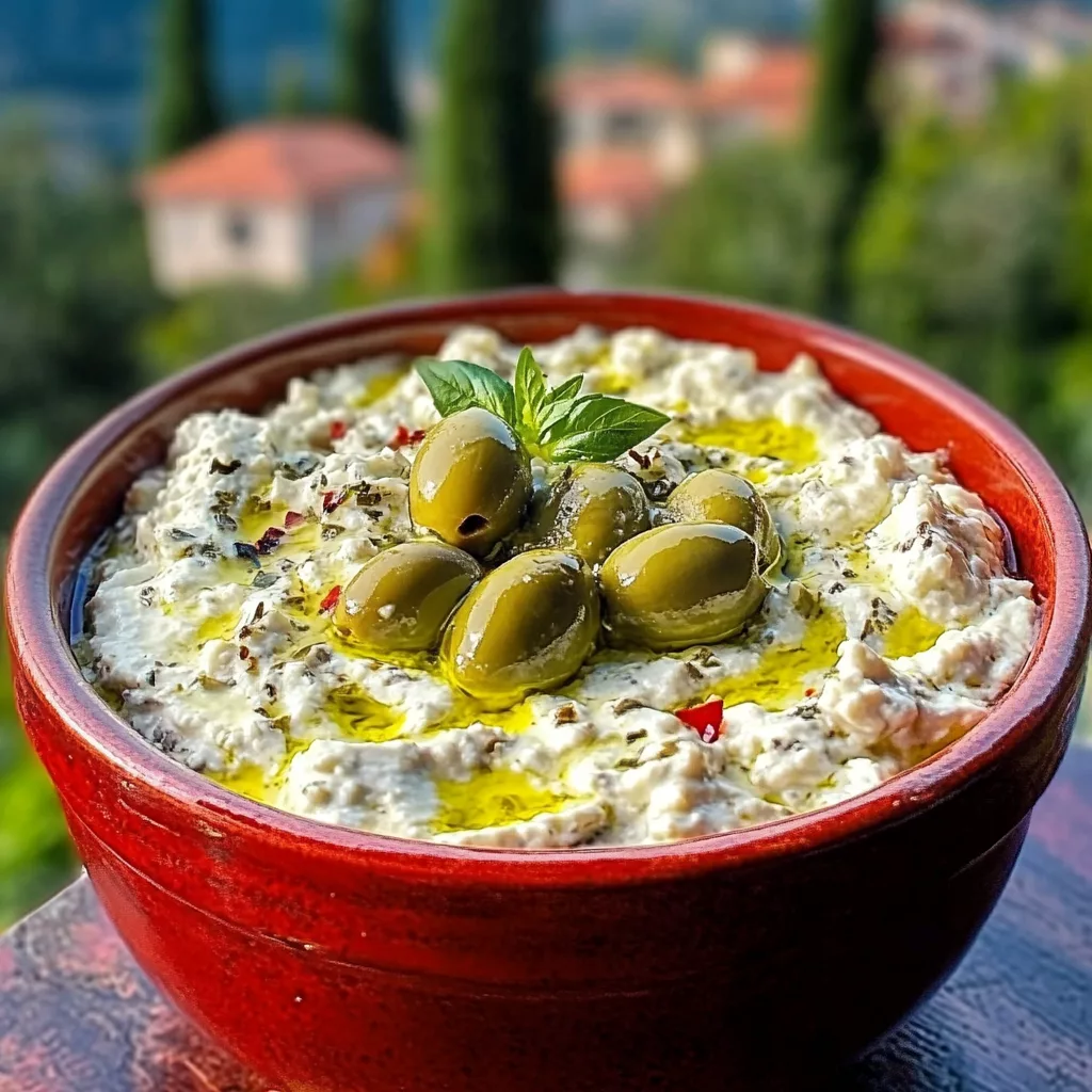 Creamy Feta and Green Olive Spread