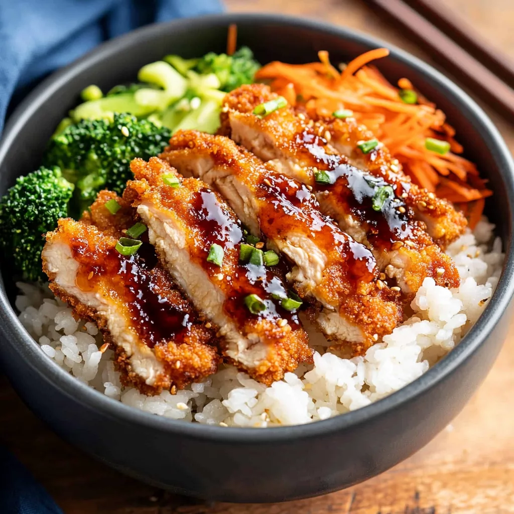 Best Katsu Chicken Rice Bowl Recipe - Things Cook