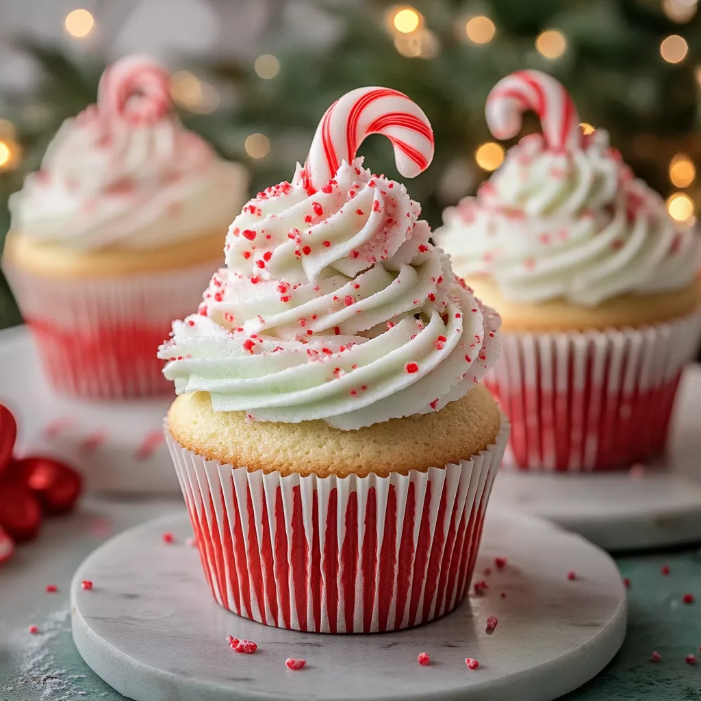 Candy Cane Cupcakes