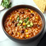 Beans and Rice Taco Soup