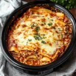 Crockpot Ravioli Lasagna