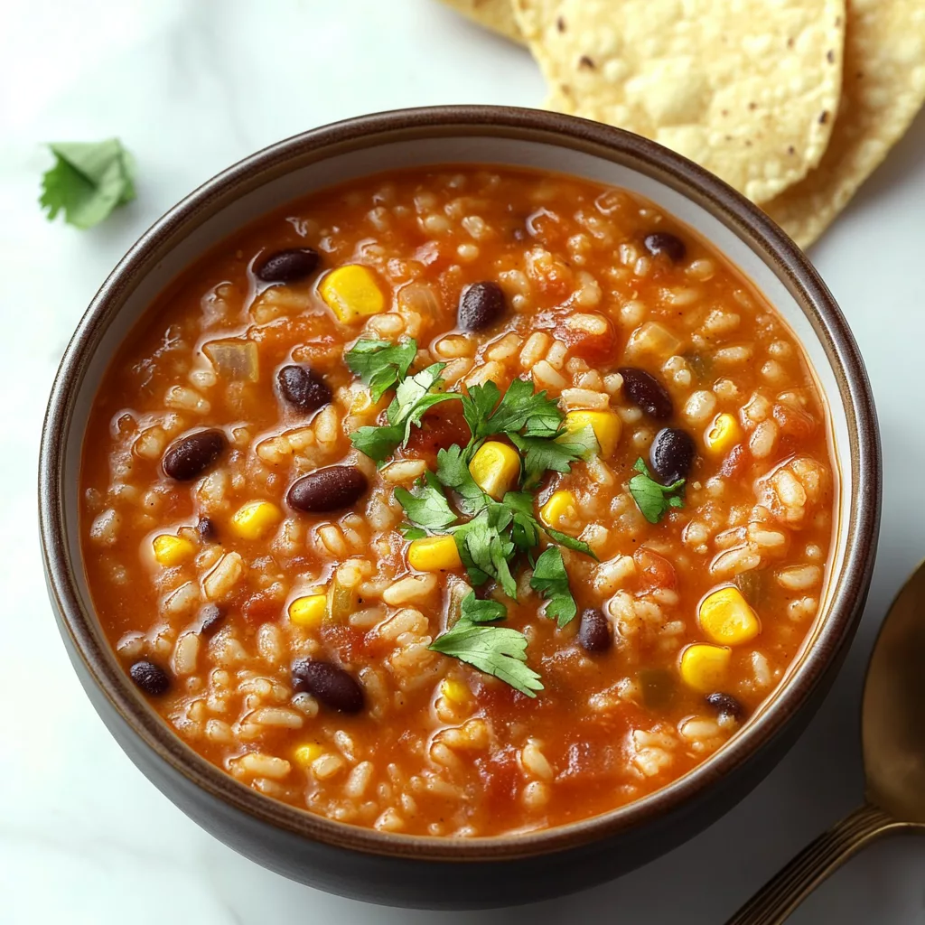 Beans and Rice Taco Soup