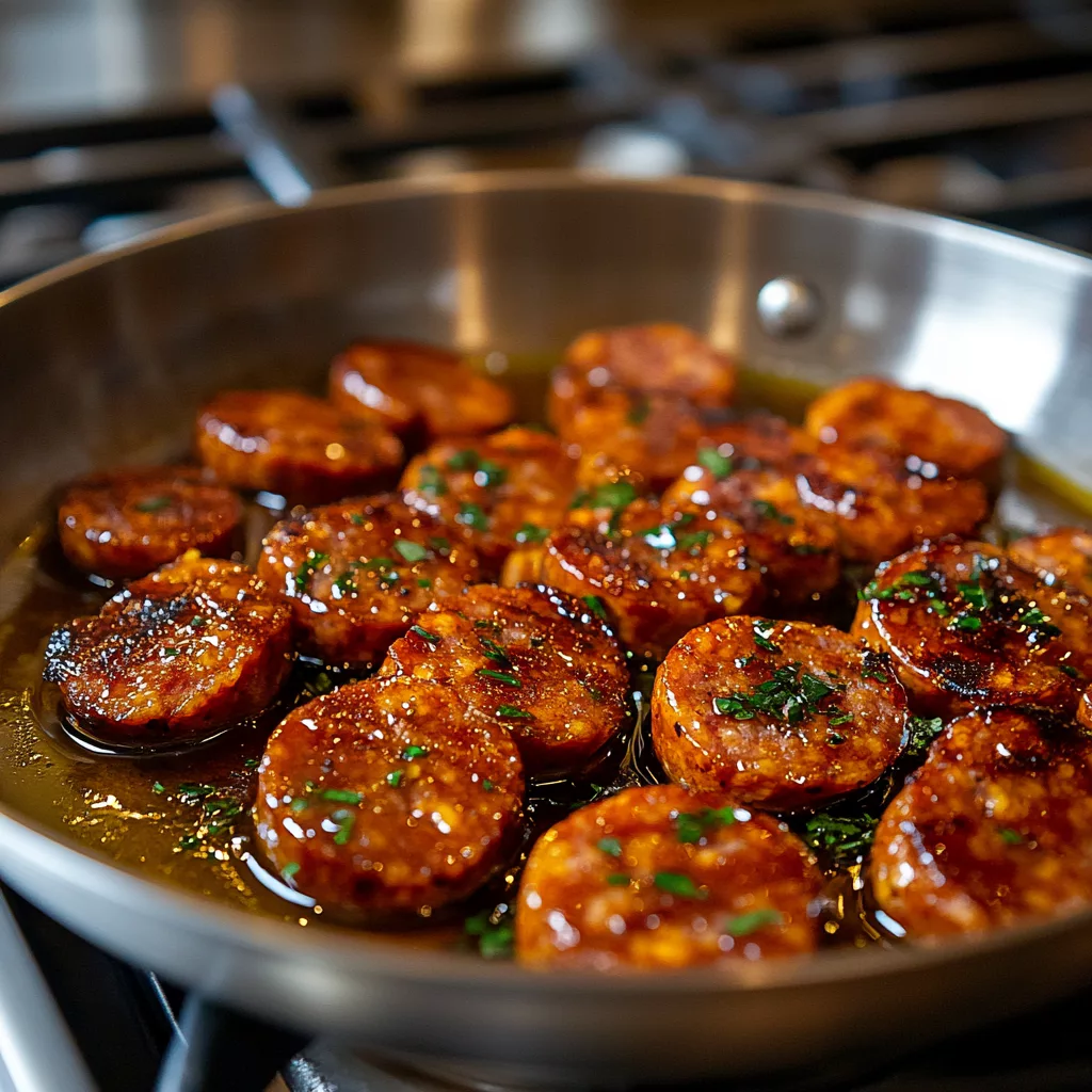 One Skillet Spicy Honey BBQ Sausage Pasta