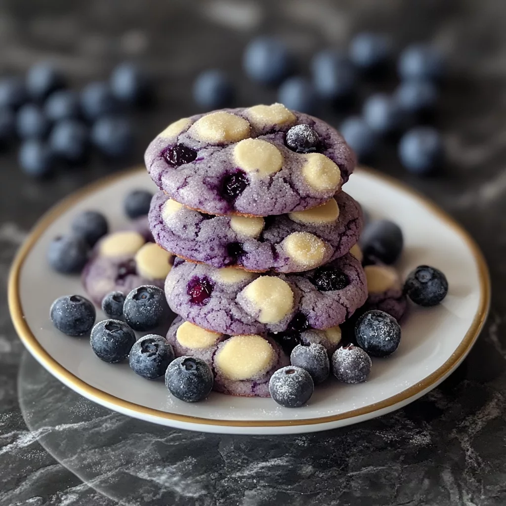 Frozen Blueberry Cookies with White Chocolate