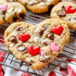 Heart Shaped Chocolate Chip Cookies