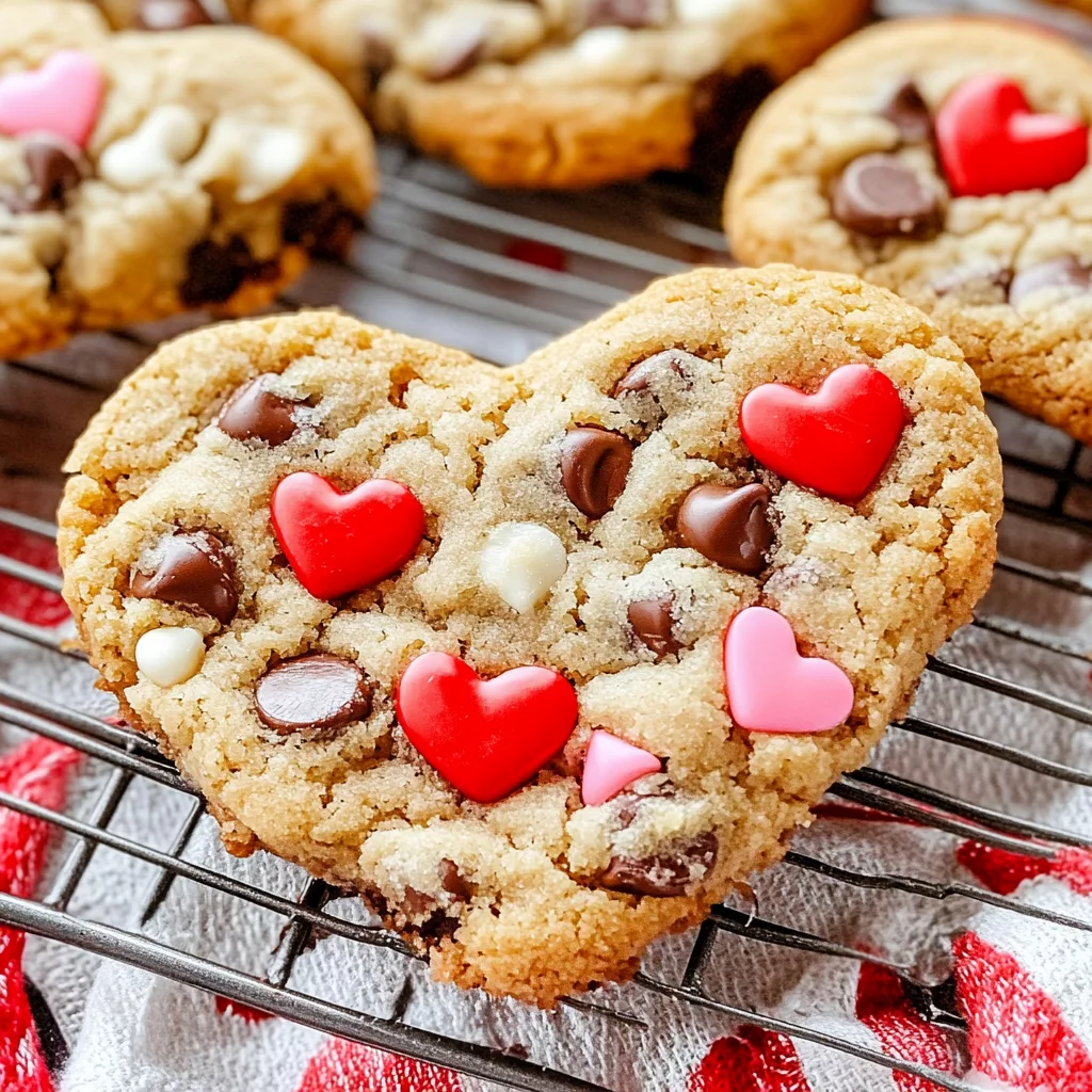 Heart Shaped Chocolate Chip Cookies