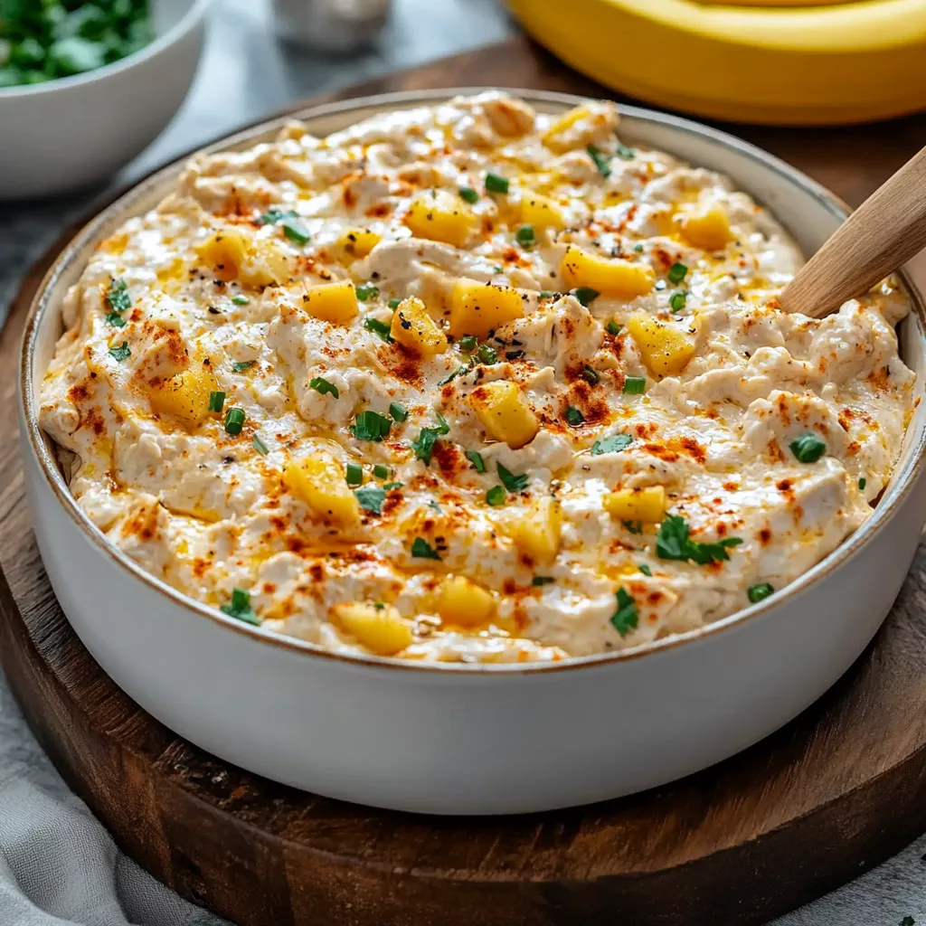 Creamy Banana Pepper Chicken Dip