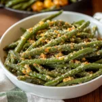 Crispy Garlic Parmesan Roasted Green Beans