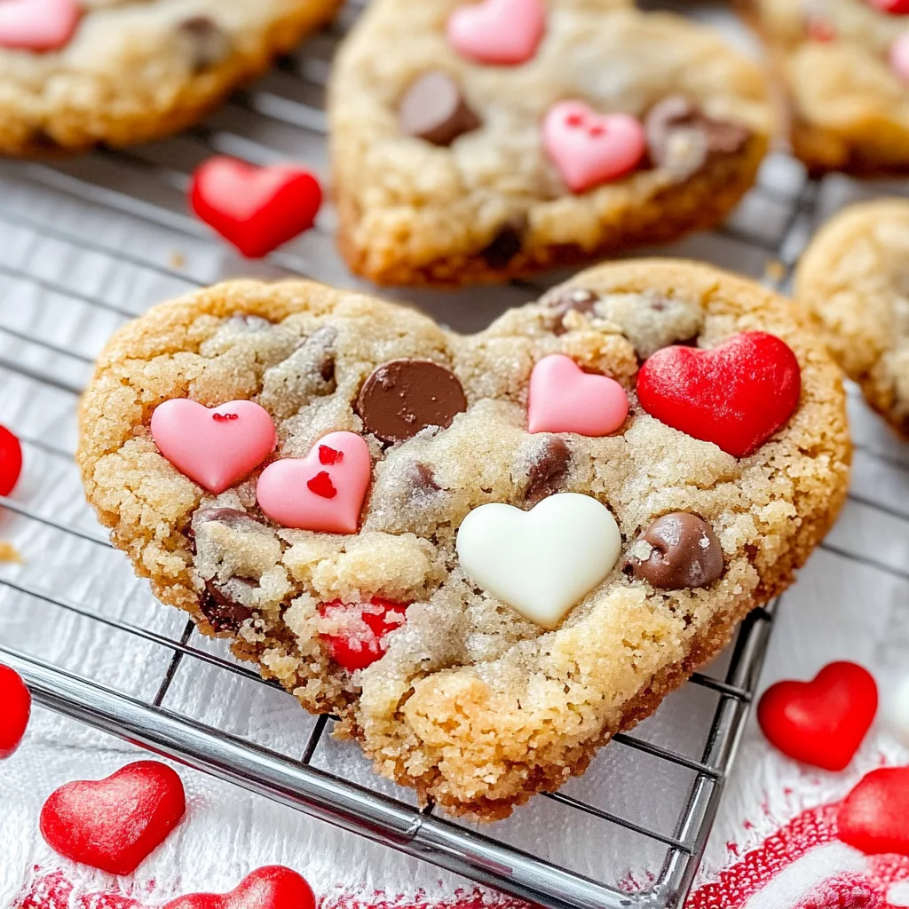 Heart Shaped Chocolate Chip Cookies