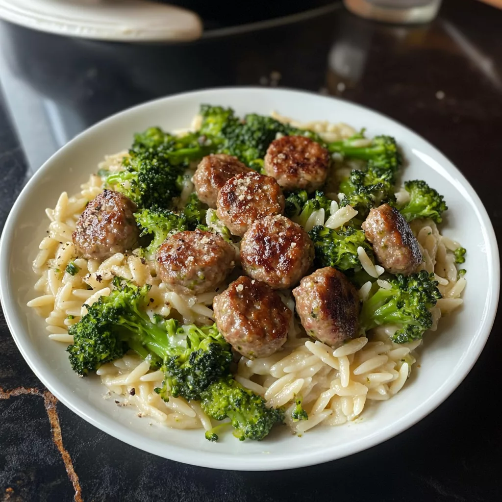 Chicken Sausage and Broccoli Orzo