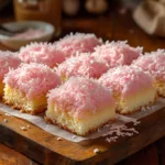 Pink Coconut Snowball Cake Bars