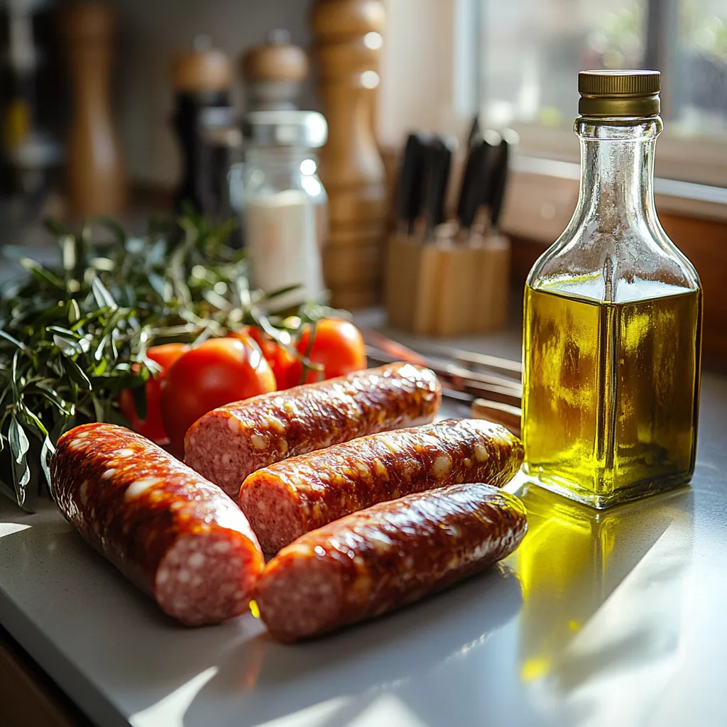 Roasted Sausages Peppers and Onions