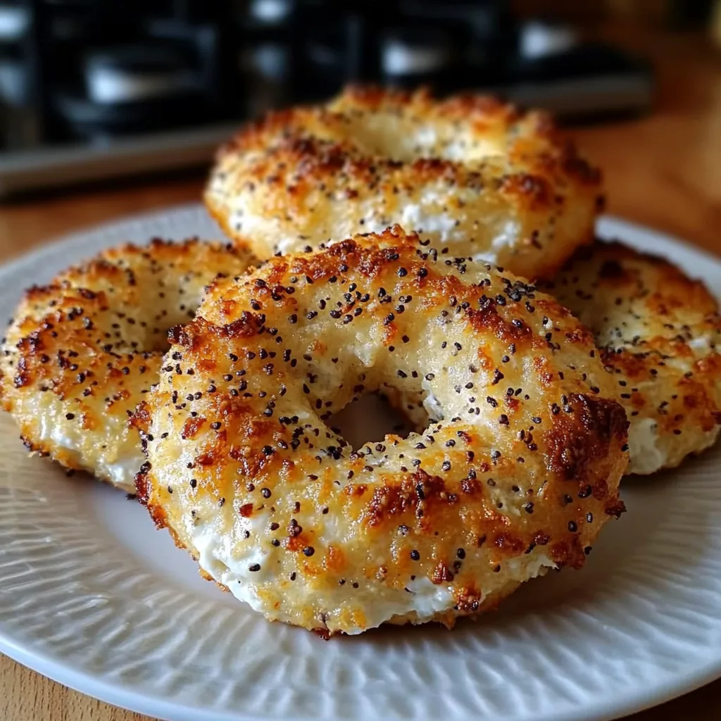 Garlic Parmesan Cottage Cheese Bagels