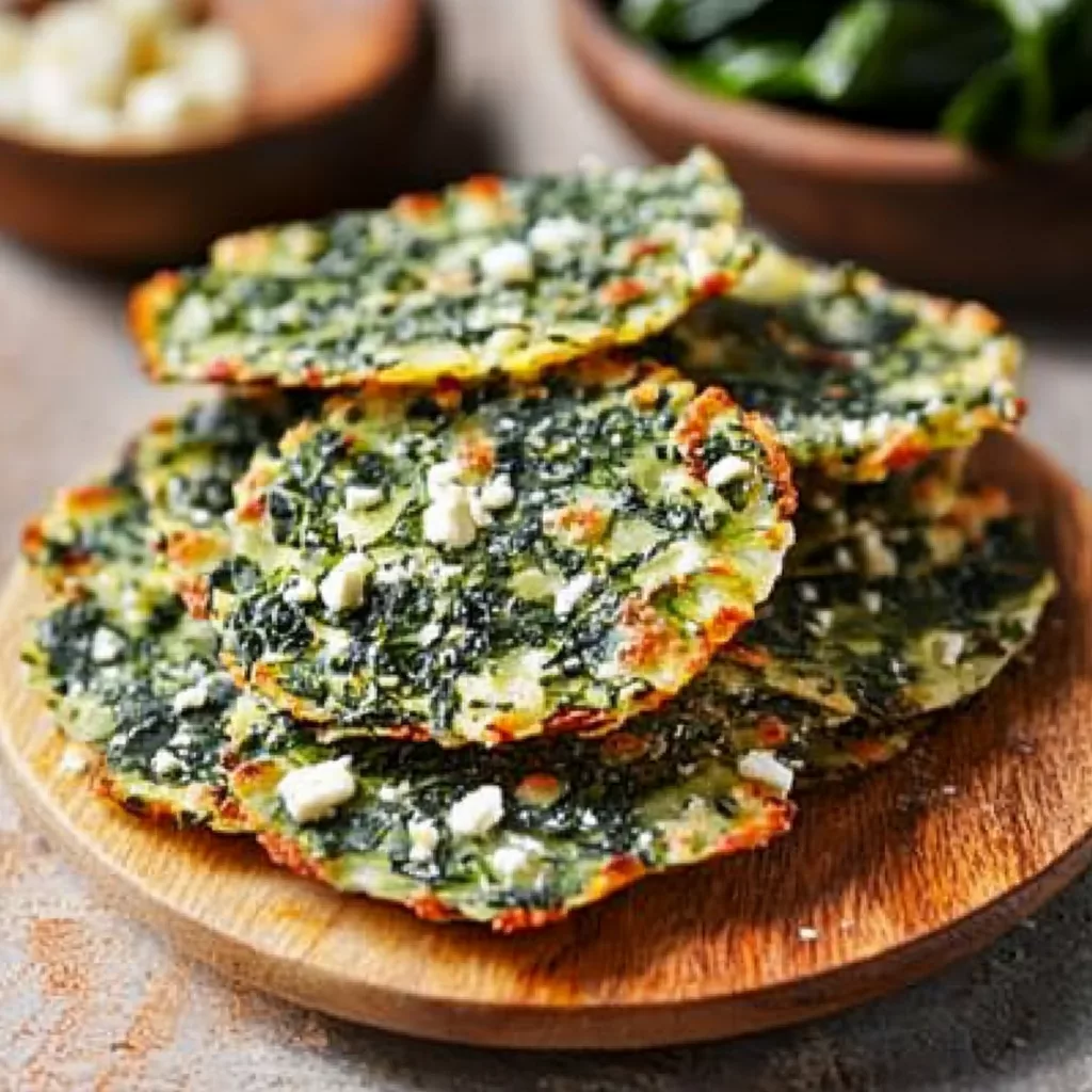 Spinach and Feta Crisps