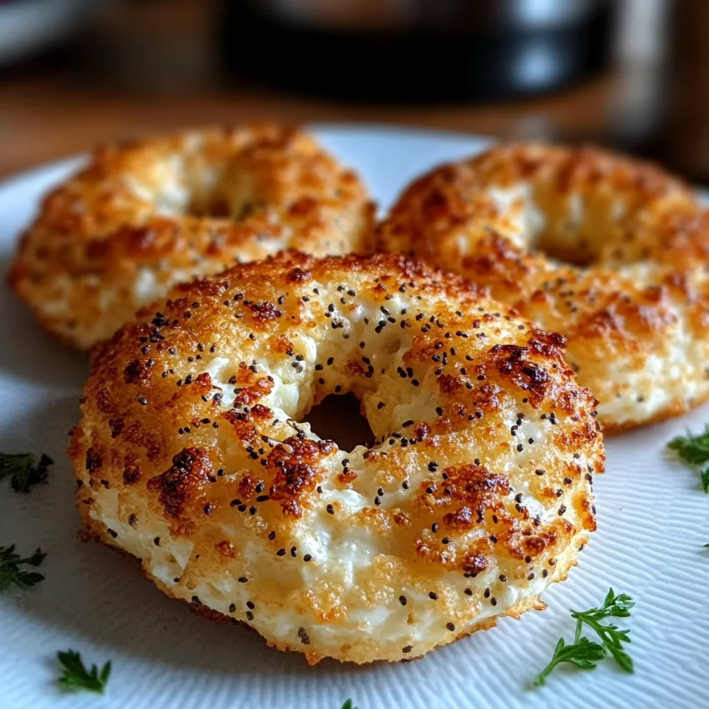 Garlic Parmesan Cottage Cheese Bagels