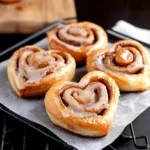 Heart Shaped Cinnamon Rolls