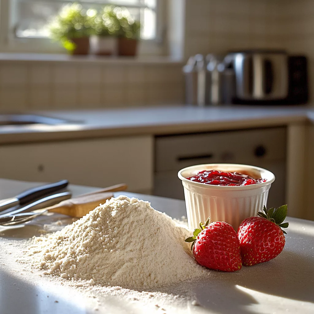 Strawberries and Cream Swiss Roll