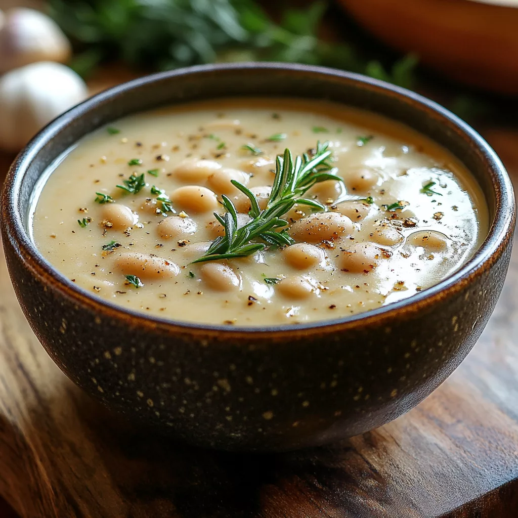 Rosemary Garlic White Bean Soup