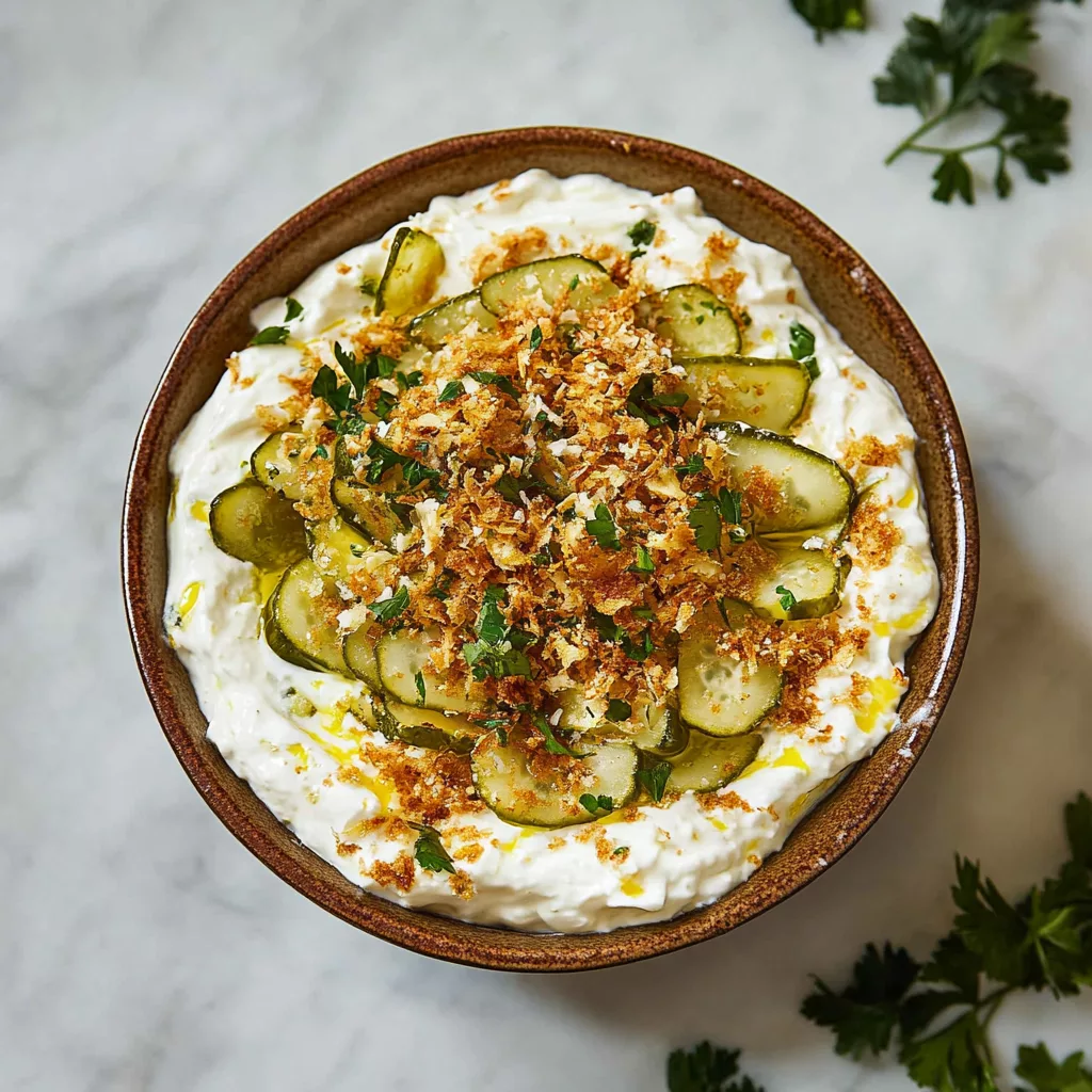 Hot and Cheesy Fried Pickle Dip