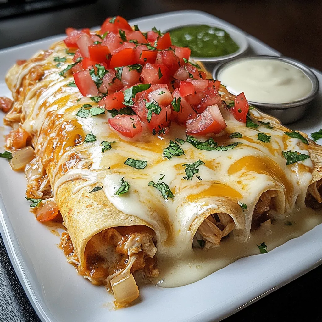 Queso Chicken Enchiladas
