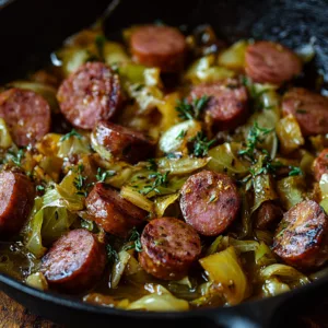 Kielbasa and Cabbage Skillet