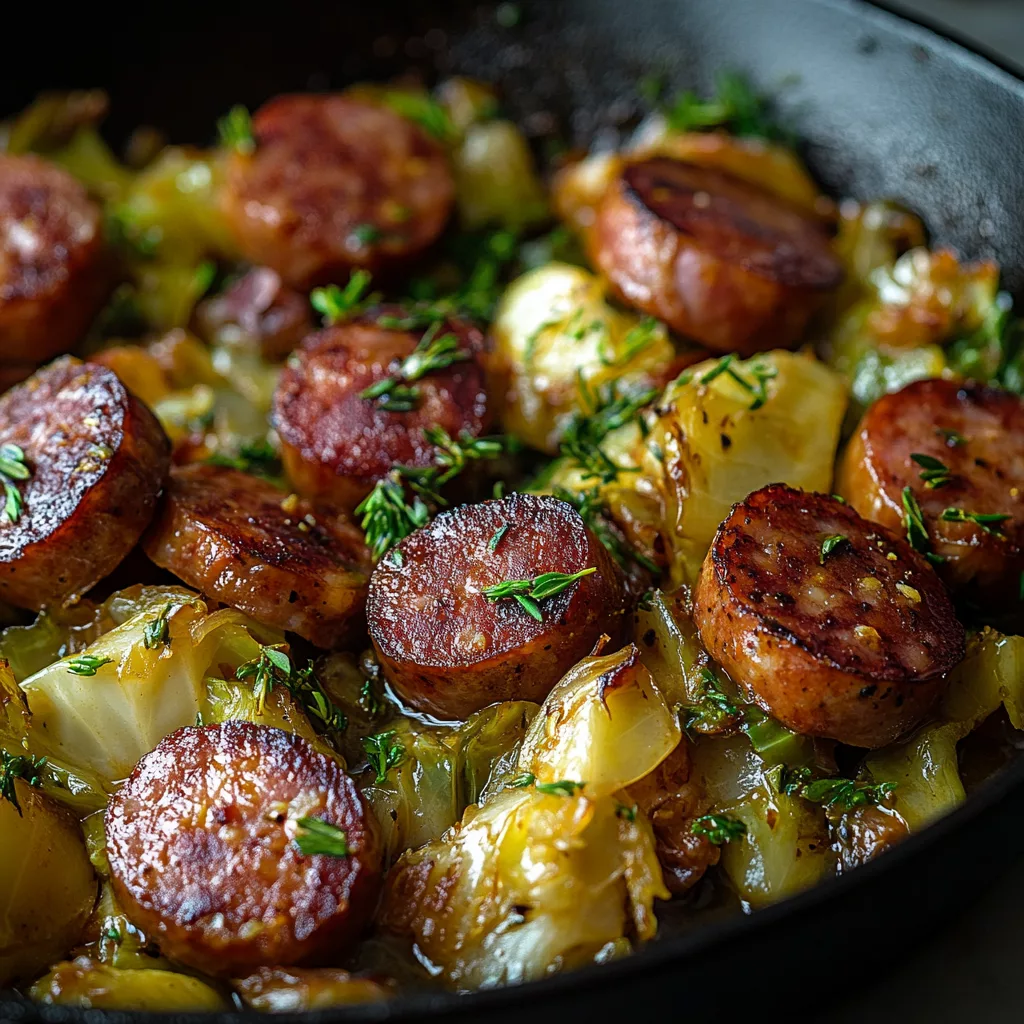 Kielbasa and Cabbage Skillet