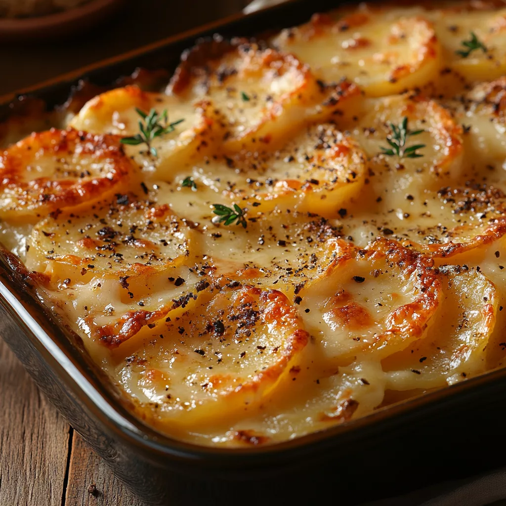 Cheesy Garlic Potatoes Gratin