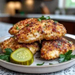 crispy dill pickle parmesan chicken