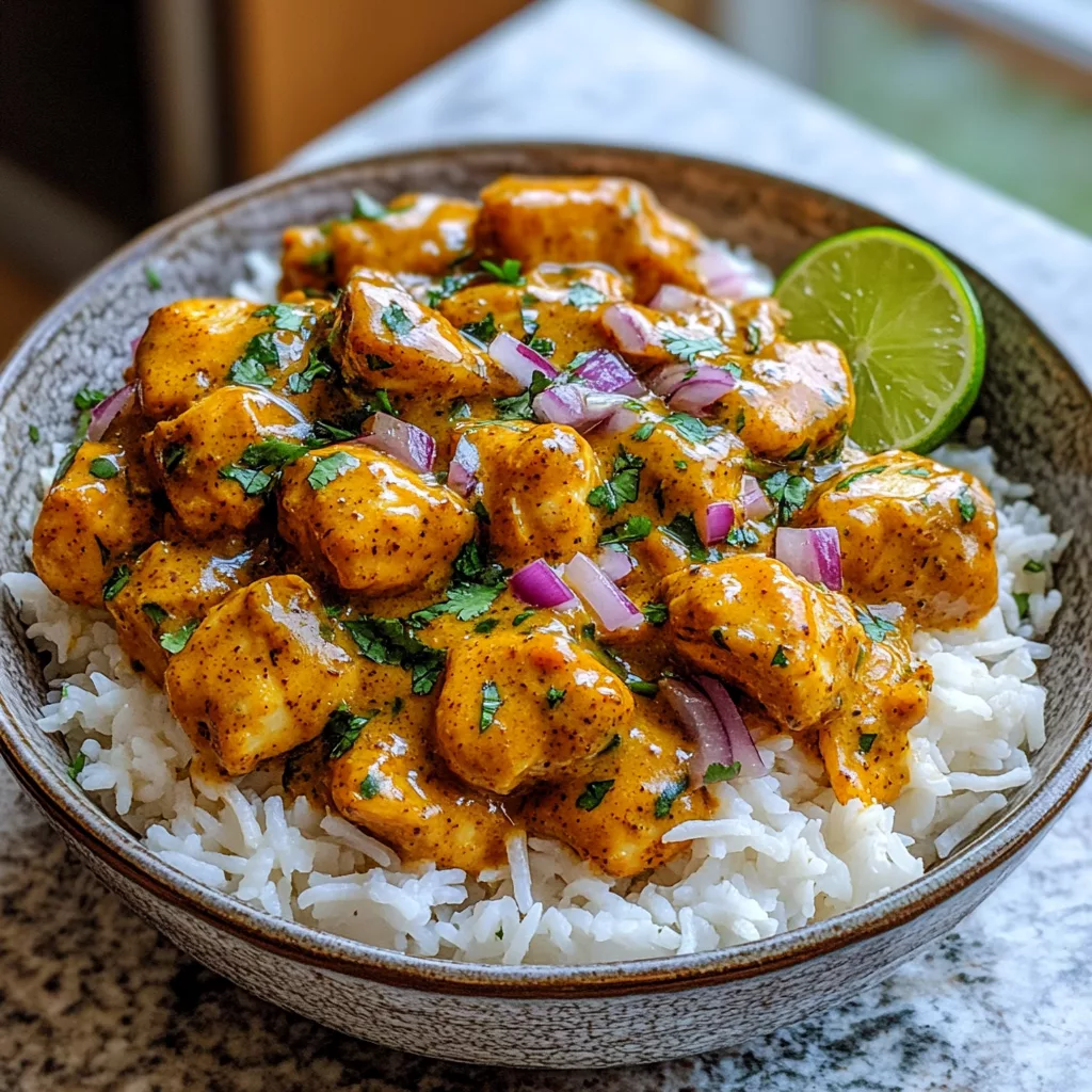 basil chicken with coconut curry sauce