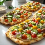 Mediterranean Naan Bread Pizza