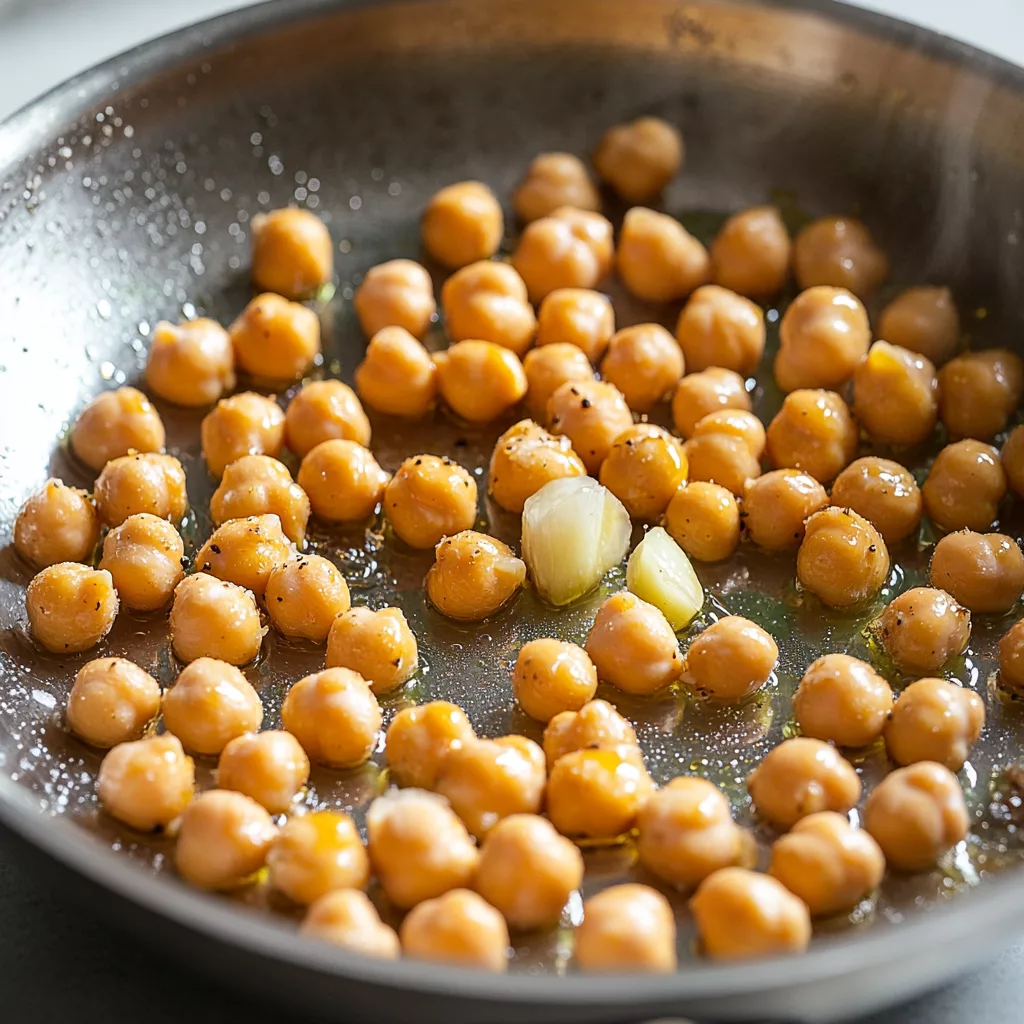 vegan sticky sesame chickpeas