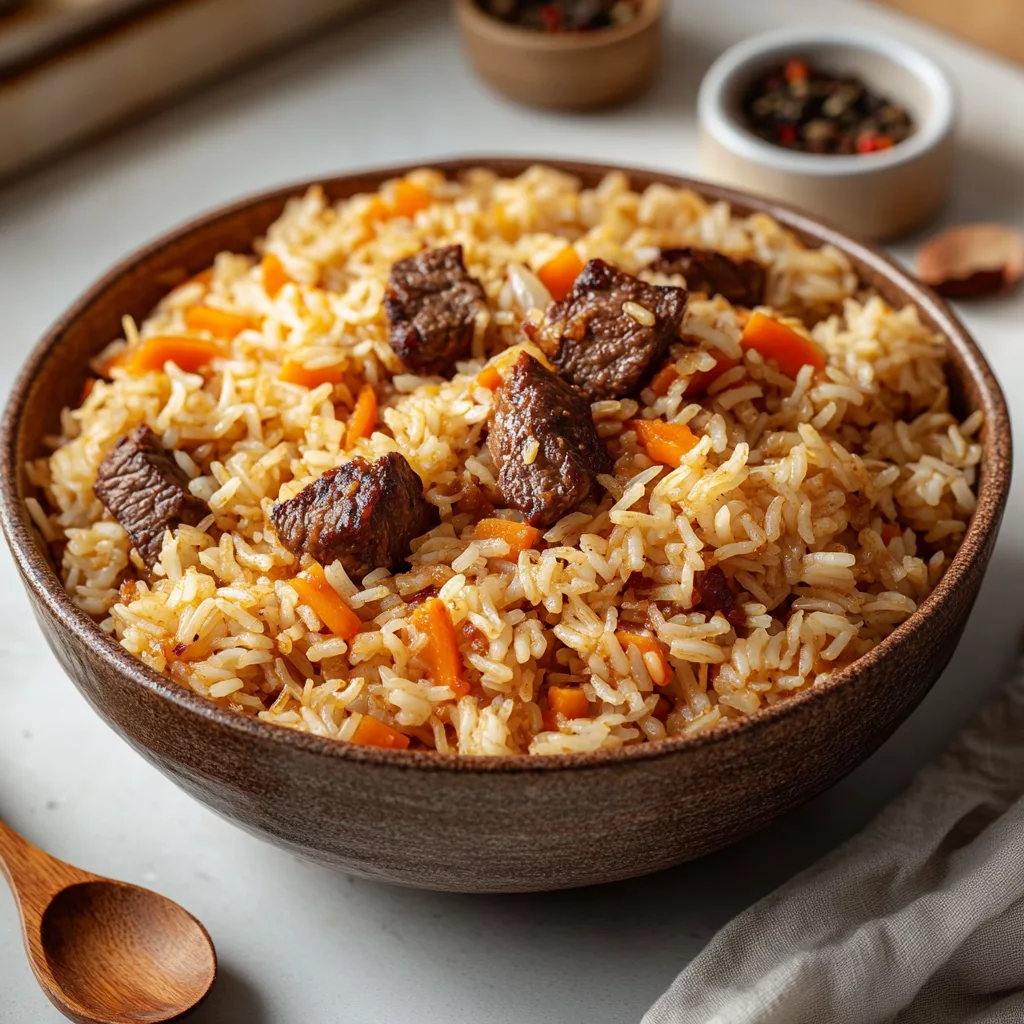 Authentic Beef Plov Fluffy Rice