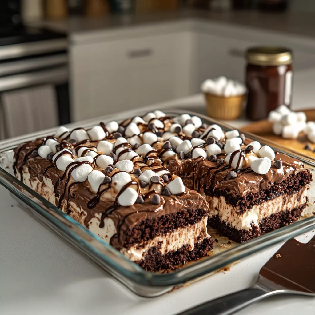 Hot Cocoa Poke Cake