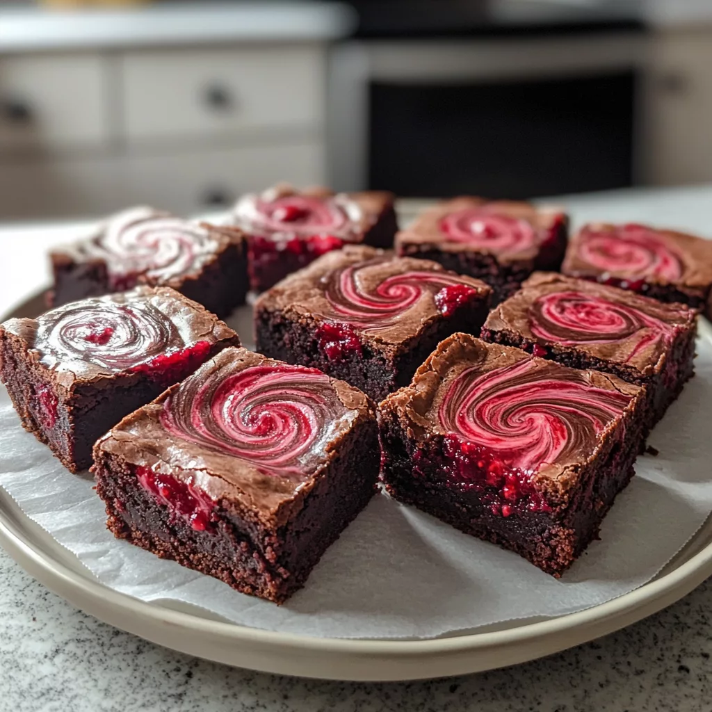 raspberry swirl brownies