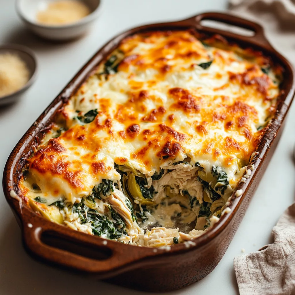 spinach artichoke chicken casserole