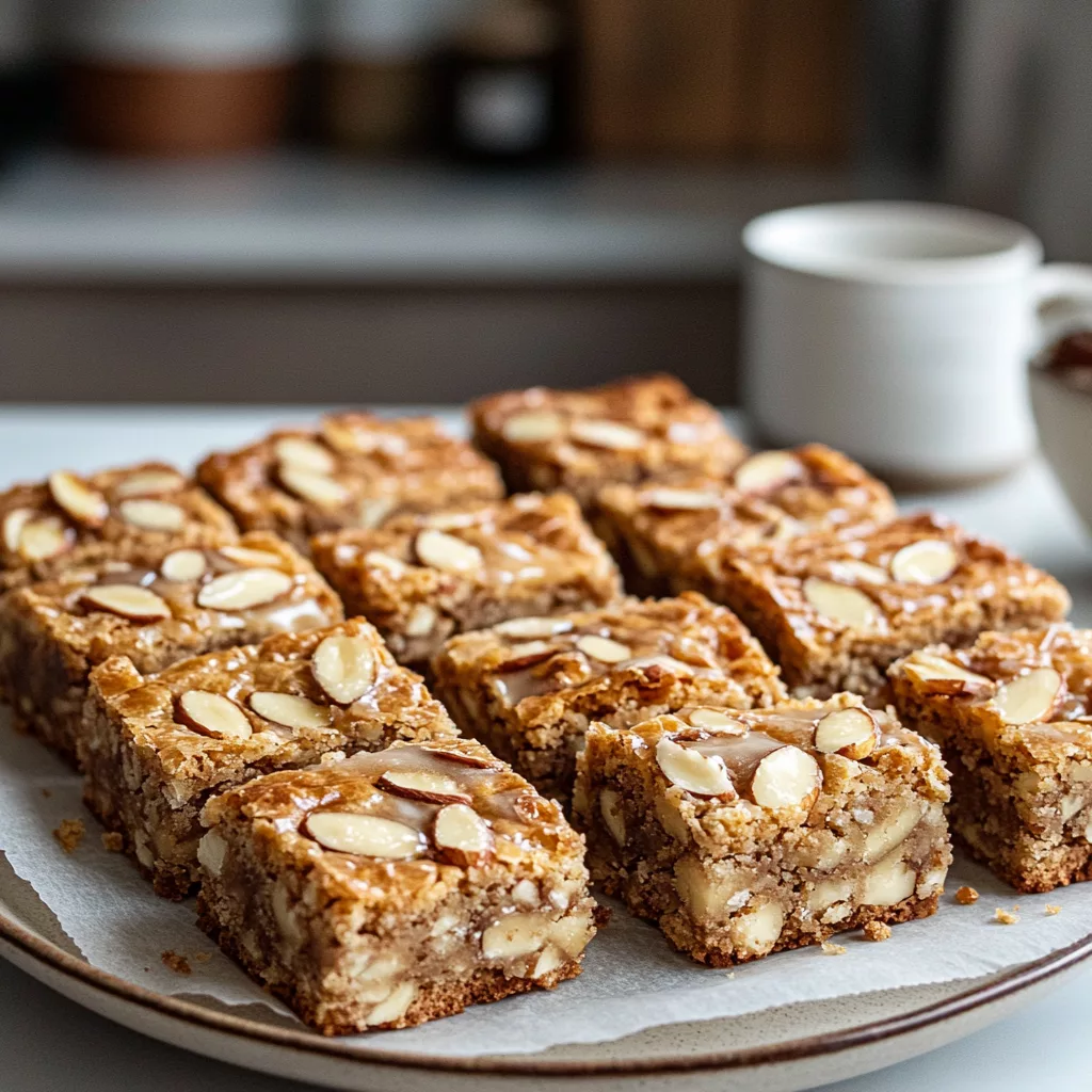 almond croissant blondies