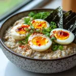 Savory Miso Oatmeal with Jammy Egg