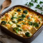 keto chicken alfredo broccoli bake