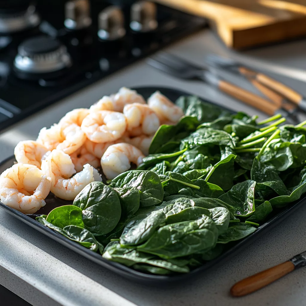 Garlic Butter Shrimp with Spinach