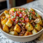 loaded potato taco bowl meal prep