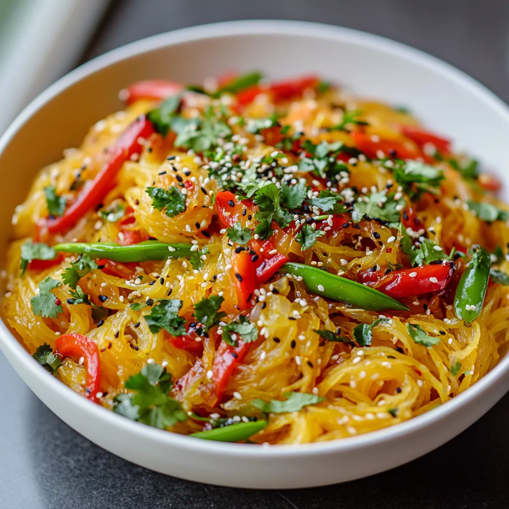 Spaghetti Squash Chow Mein