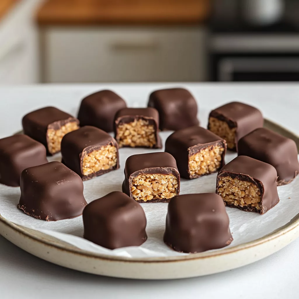 chocolate peanut butter cornflake bites