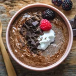 high protein chocolate chia pudding