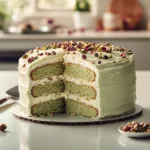 Pistachio Rose Mascarpone Cream Cakes