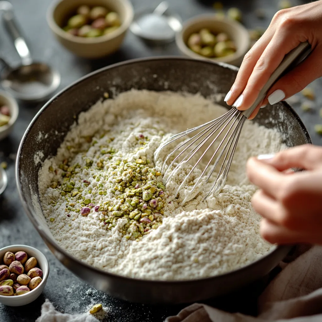 Pistachio Rose Mascarpone Cream Cakes